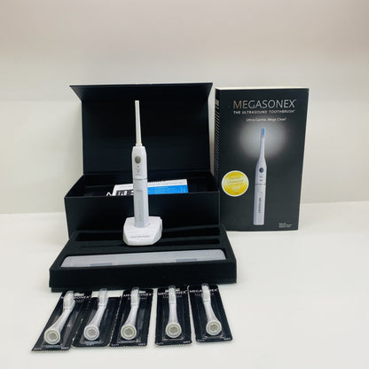 Personal Ultrasonic Toothbrush Megasonex M8 Ultrasound Charger 5x Brush Heads