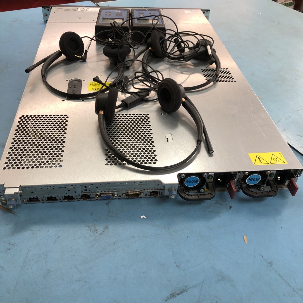 HP DL360 G7 Server Dual Xeon E5630 49GB RAM 8x146GB HDD + EXFO + Headsets