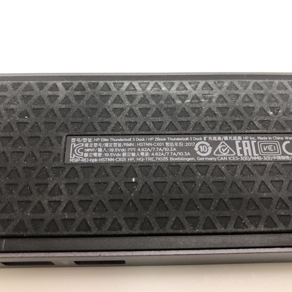 Thunderbolt 3 Dock HP HSTNN CX01 USB-C Ethernet VGA Audio 40Gbps