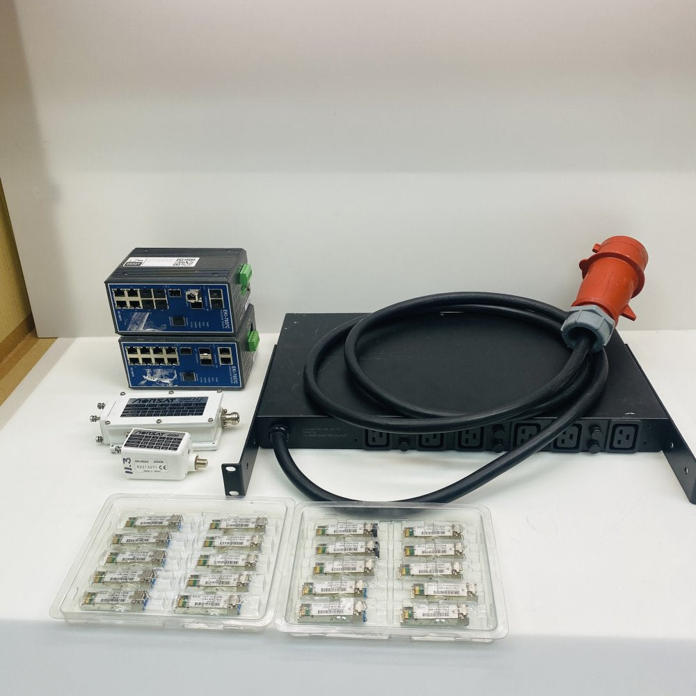 Norsat LNB, APC PDU, 20x Extreme SFPs & 2x Advantech EKI-7654C Switch Bundle
