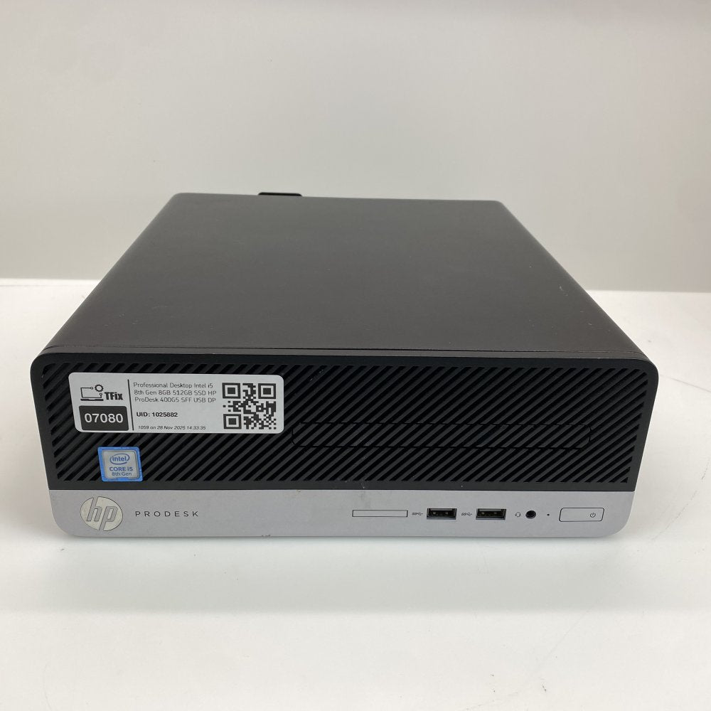 Professional Desktop Intel i5 8th 8GB 512GB SSD HP ProDesk 400G5 SFF USB DP VGA