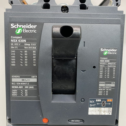 Industrial MCCB Micrologic NSX630N Schneider Electric 3P 630A LCD Meter