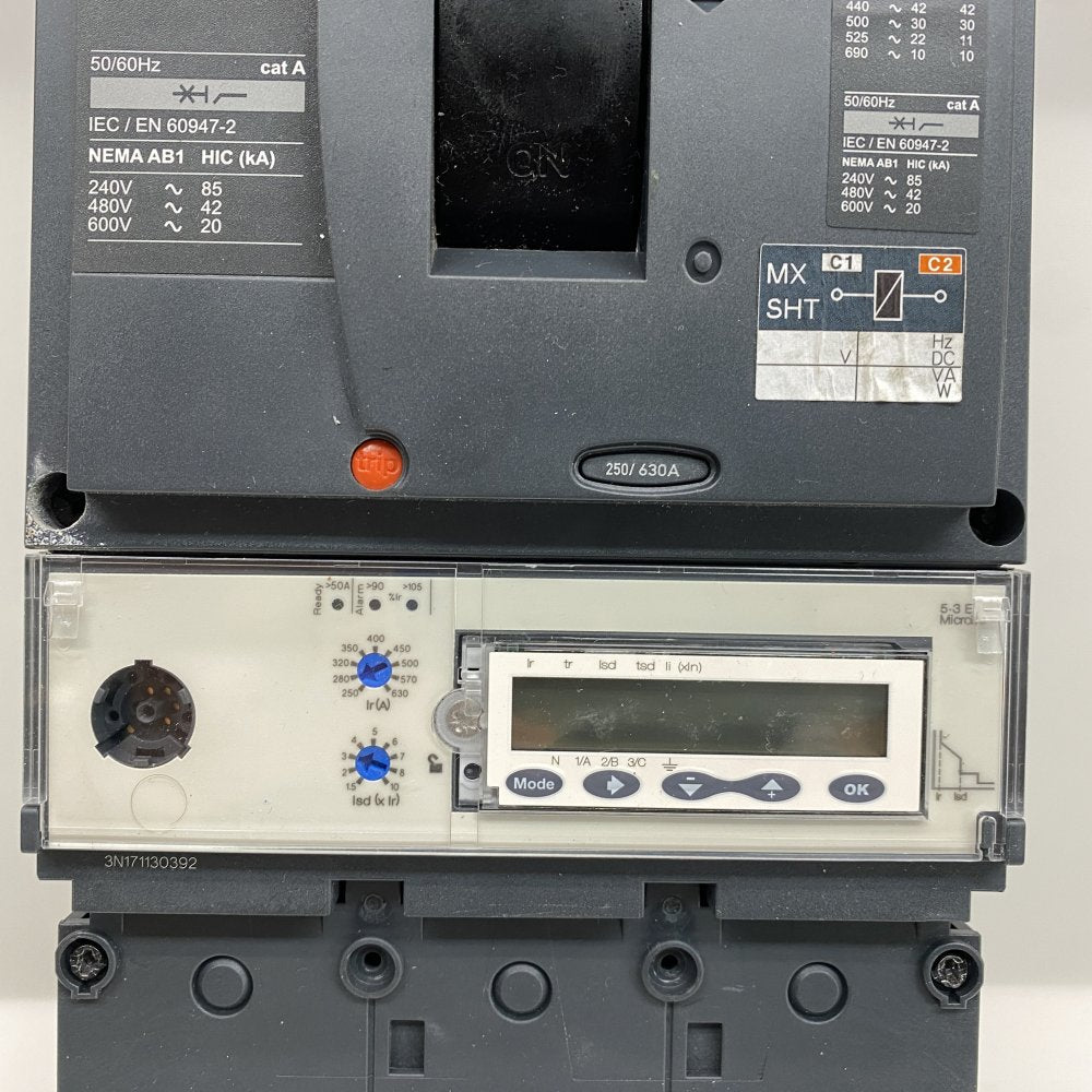 Schneider Electric Micrologic NSX630N 630A 3P Industrial MCCB LCD Meter