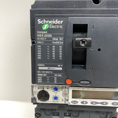 Schneider NSX250N 250A 3P Circuit Breaker Micrologic 690V Industrial