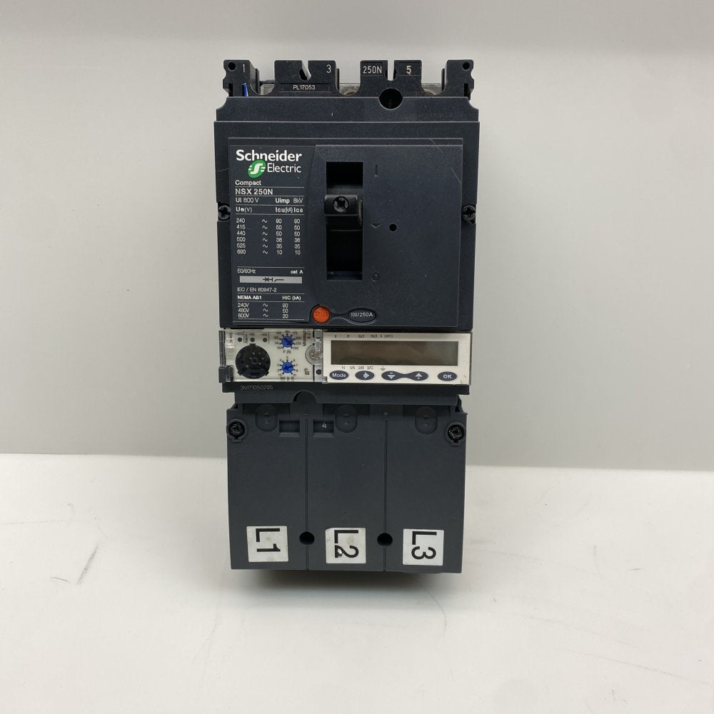 Industrial Molded Case Circuit Breaker Micrologic Schneider NSX250N 3P 250A