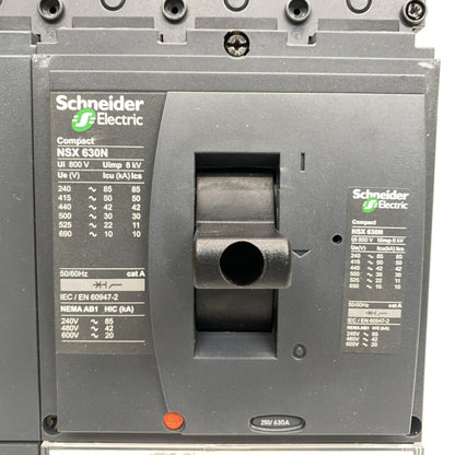Schneider NSX630N 630A 3P+N Circuit Breaker Micrologic Protection Industrial