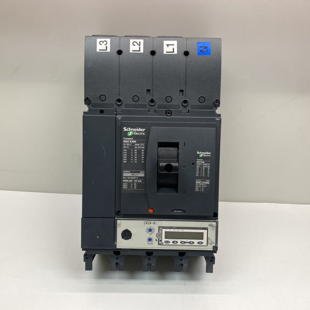 Schneider NSX630N 630A 3P+N Circuit Breaker Micrologic Protection Industrial