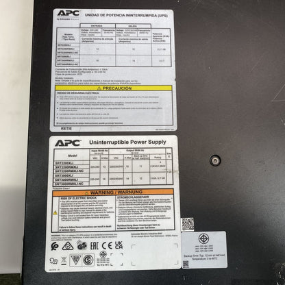 APC SRT3000RMXLI 3kVA Rackmount UPS Missing Screen 230V Surge Protected 480J
