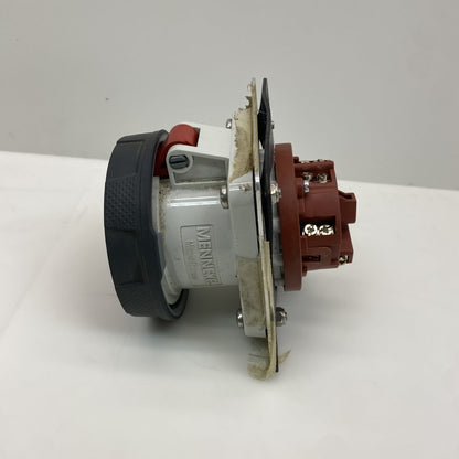 Mennekes 1128A 63A IP67 Industrial Power Socket Panel Mount 3P+N+E