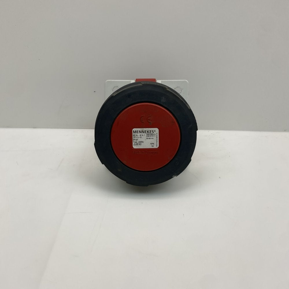 Mennekes 209A 63A 3P N E IP67 Panel Mount Connector Industrial Use