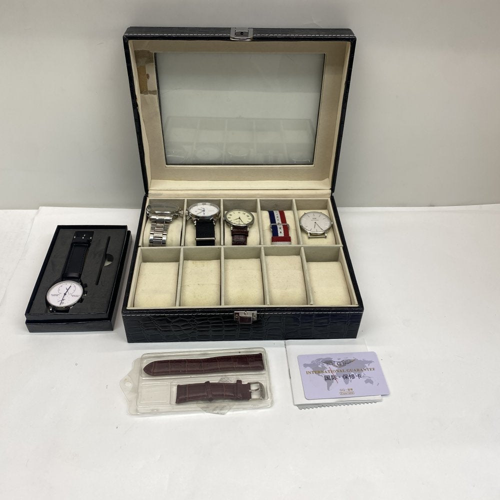 Bundle Daniel Wellington Guanqin D G Watches Quartz Unisex Scratch-Resistant