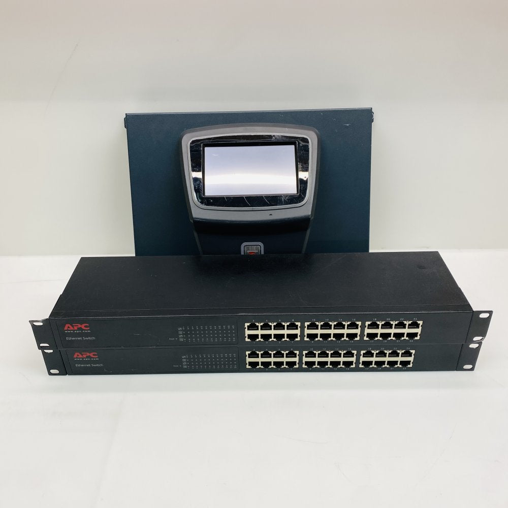 APC 24-Port Switches Lot (x2) with Riello Sentryum S3M 20kVA Display