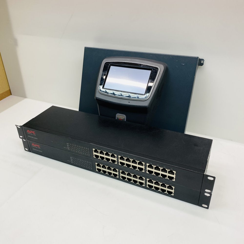 APC 24-Port Switches Lot (x2) with Riello Sentryum S3M 20kVA Display