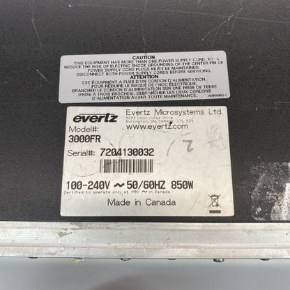 Evertz 3000MVP Multi-Image Processor HD Rack-Mount System Broadcast