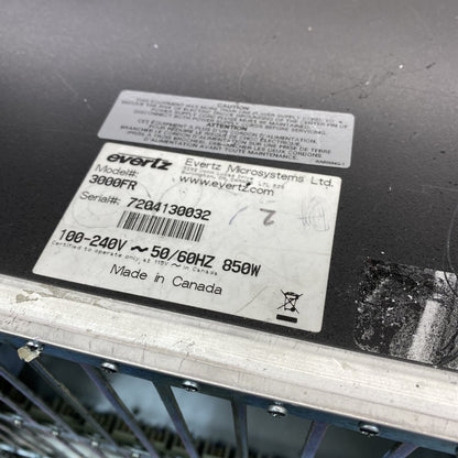 Evertz 3000MVP Multi-Image Processor HD Rack-Mount System Broadcast