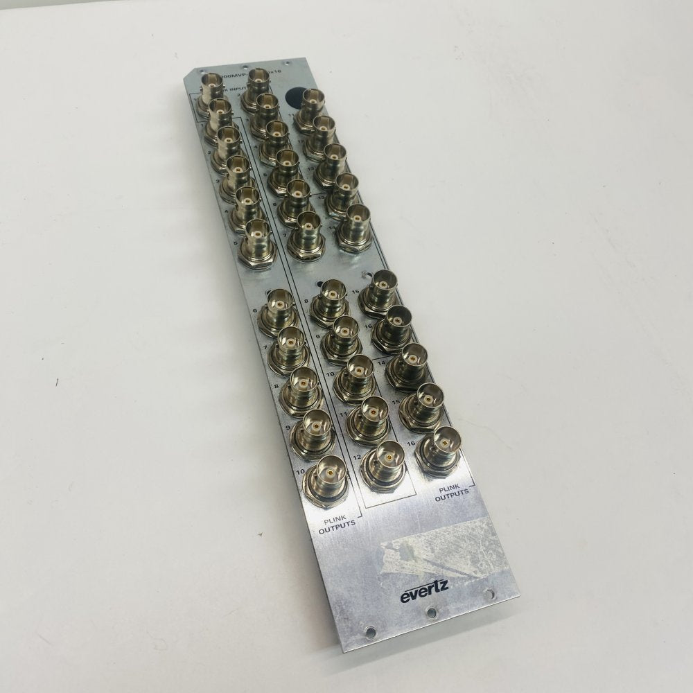 Evertz 3000MVP-PPR-16x16 PLINK 16x16 BNC Rear I/O Panel