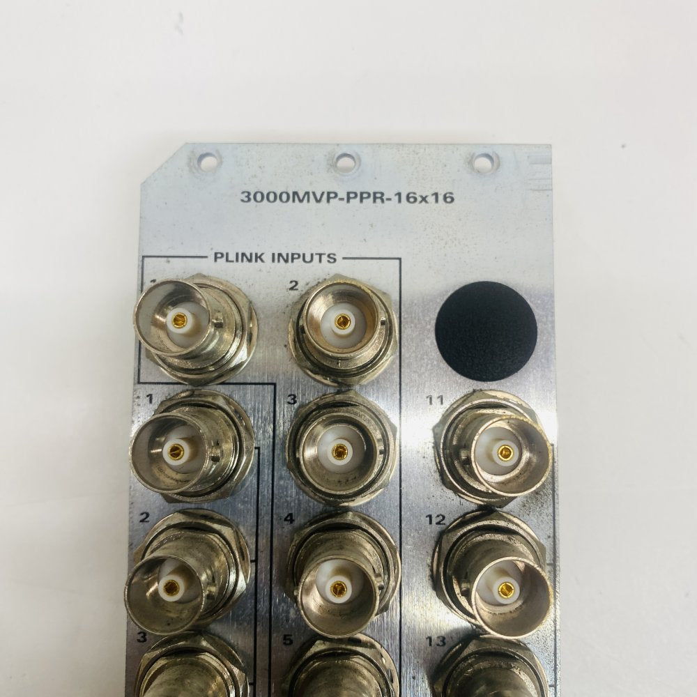 Broadcast PLINK I O Panel BNC 16x16 Evertz 3000MVP-PPR-16x16 Rear I O Rackmount