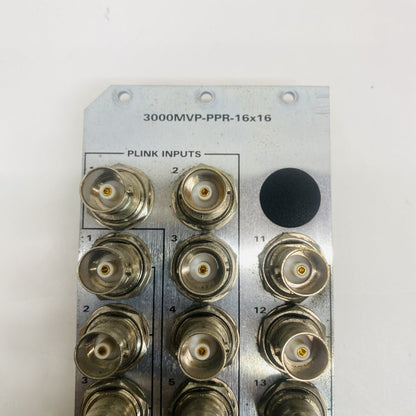 Broadcast PLINK I O Panel BNC 16x16 Evertz 3000MVP-PPR-16x16 Rear I O Rackmount