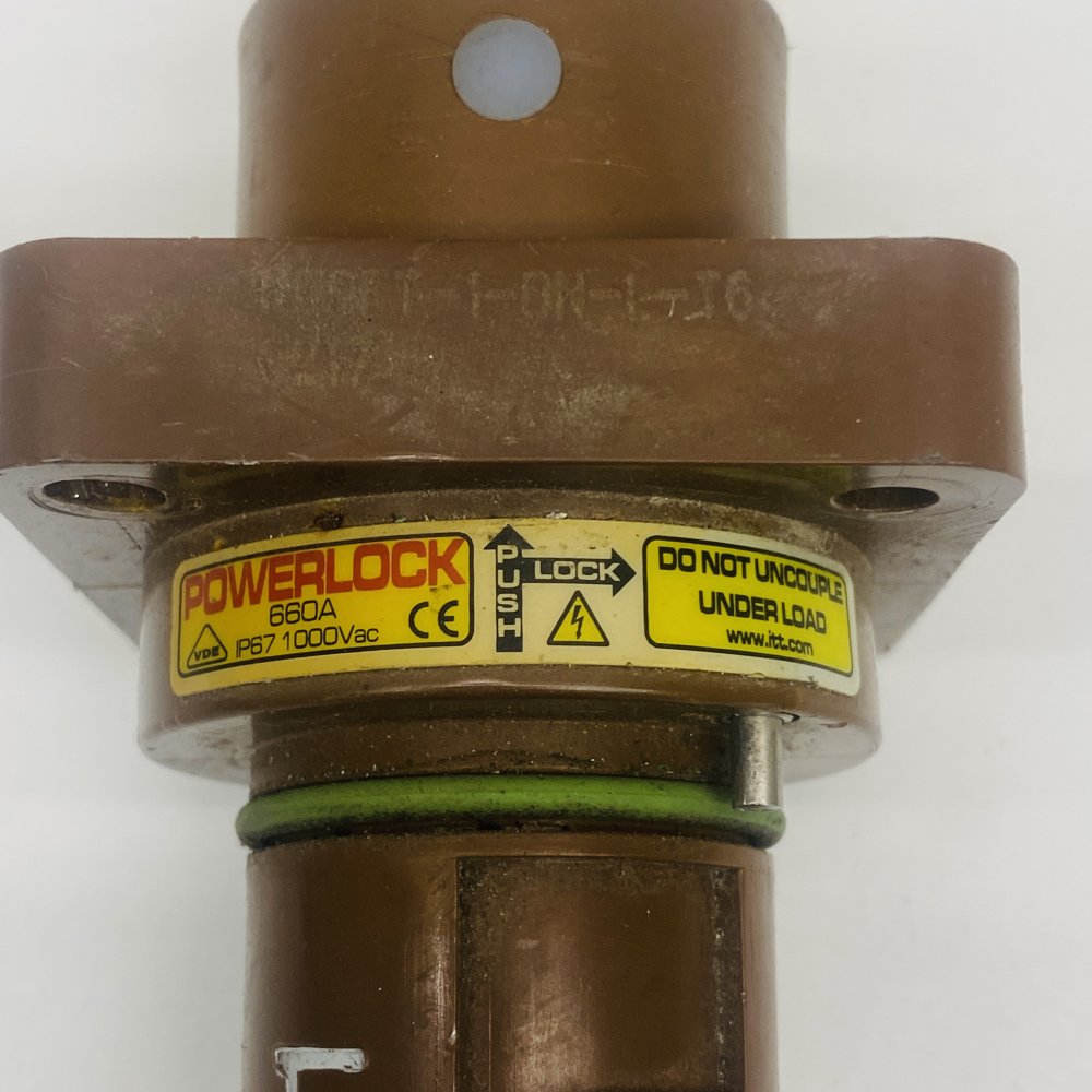 ITT Cannon Powerlock 660A 1000Vac IP67 Panel Mount Connector Brown