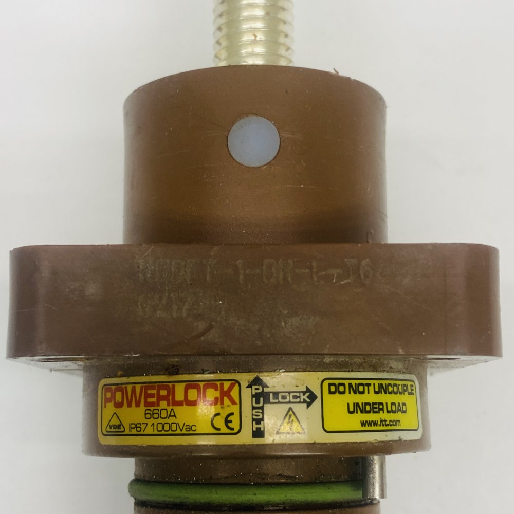 ITT Cannon Powerlock 660A 1000Vac IP67 Panel Mount Connector Brown