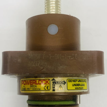 ITT Cannon Powerlock 660A 1000Vac IP67 Panel Mount Connector Brown