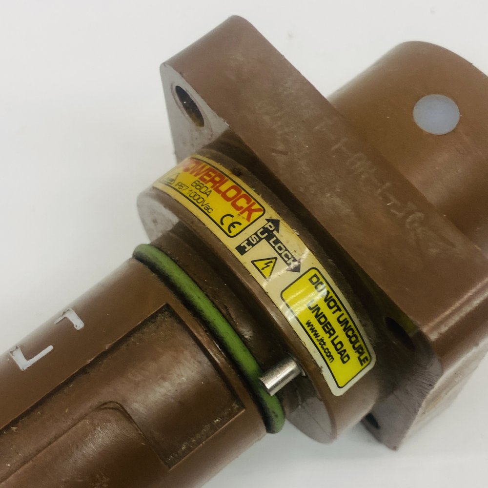 ITT Cannon Powerlock 660A 1000Vac IP67 Panel Mount Connector Brown