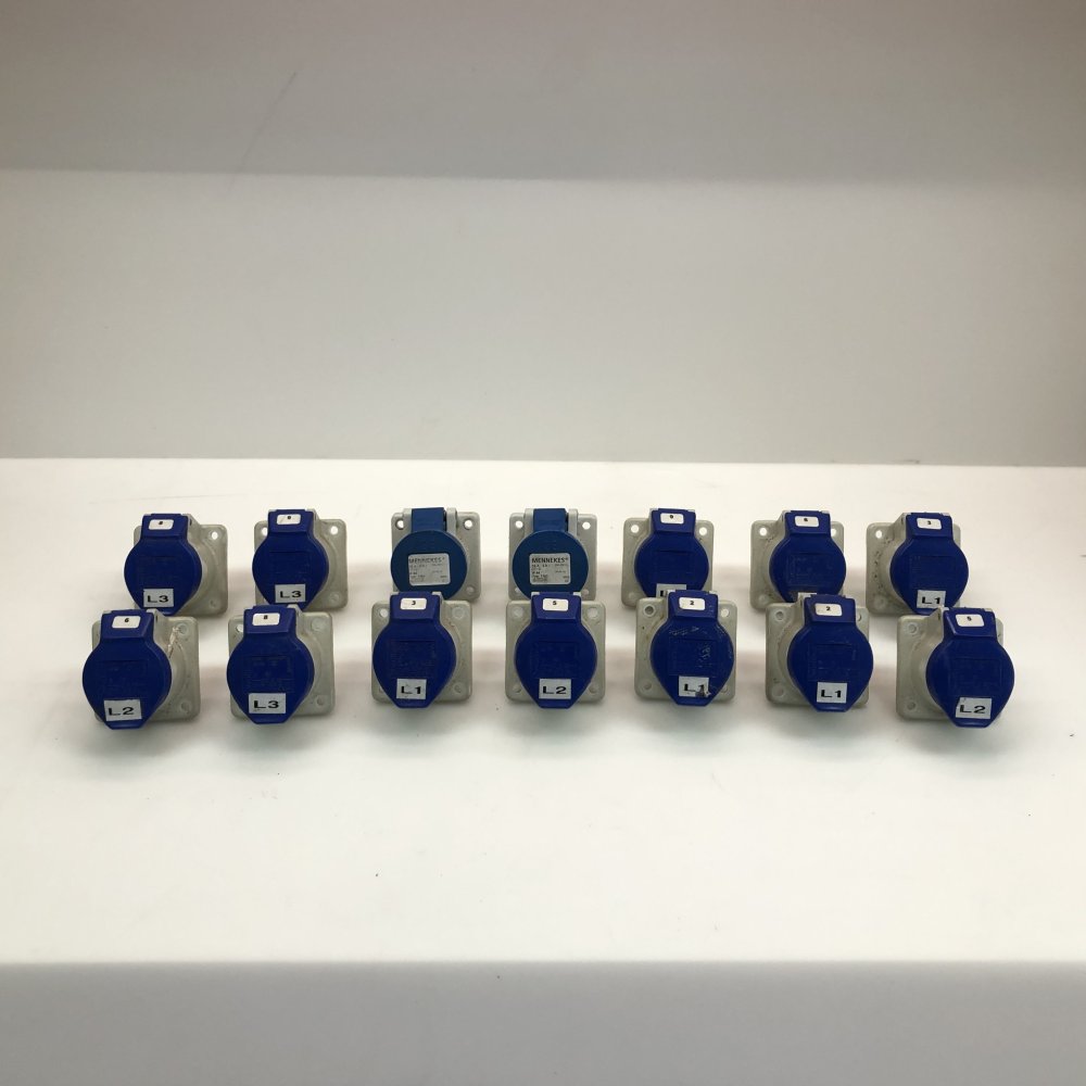 Bundle MENNEKES Walther Typ1363 16A 2P+E IP44 Industrial Socket Inlet