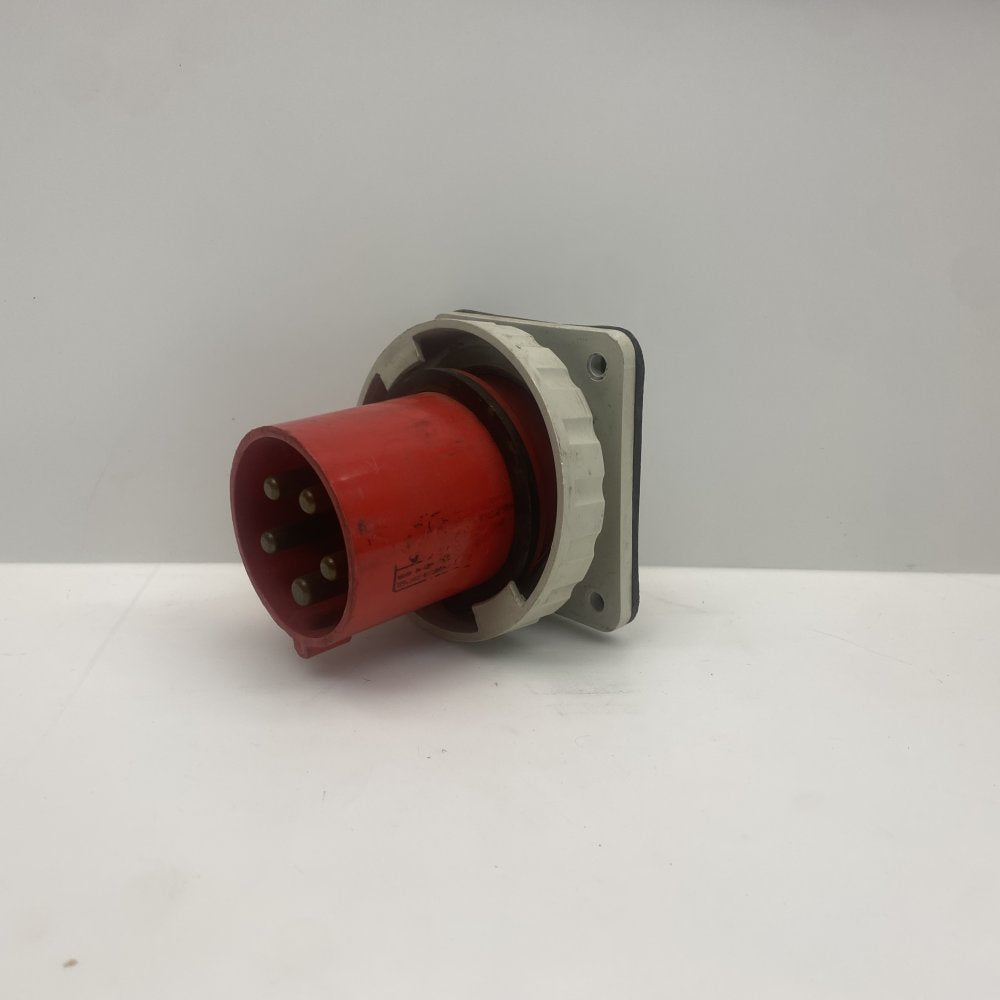 PCE PCE63A5P Industrial 63A 400V Panel Mount Connector IEC60309 Blue
