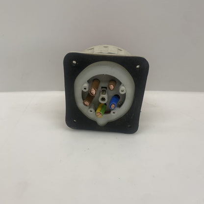 PCE PCE63A5P Industrial 63A 400V Panel Mount Connector IEC60309 Blue