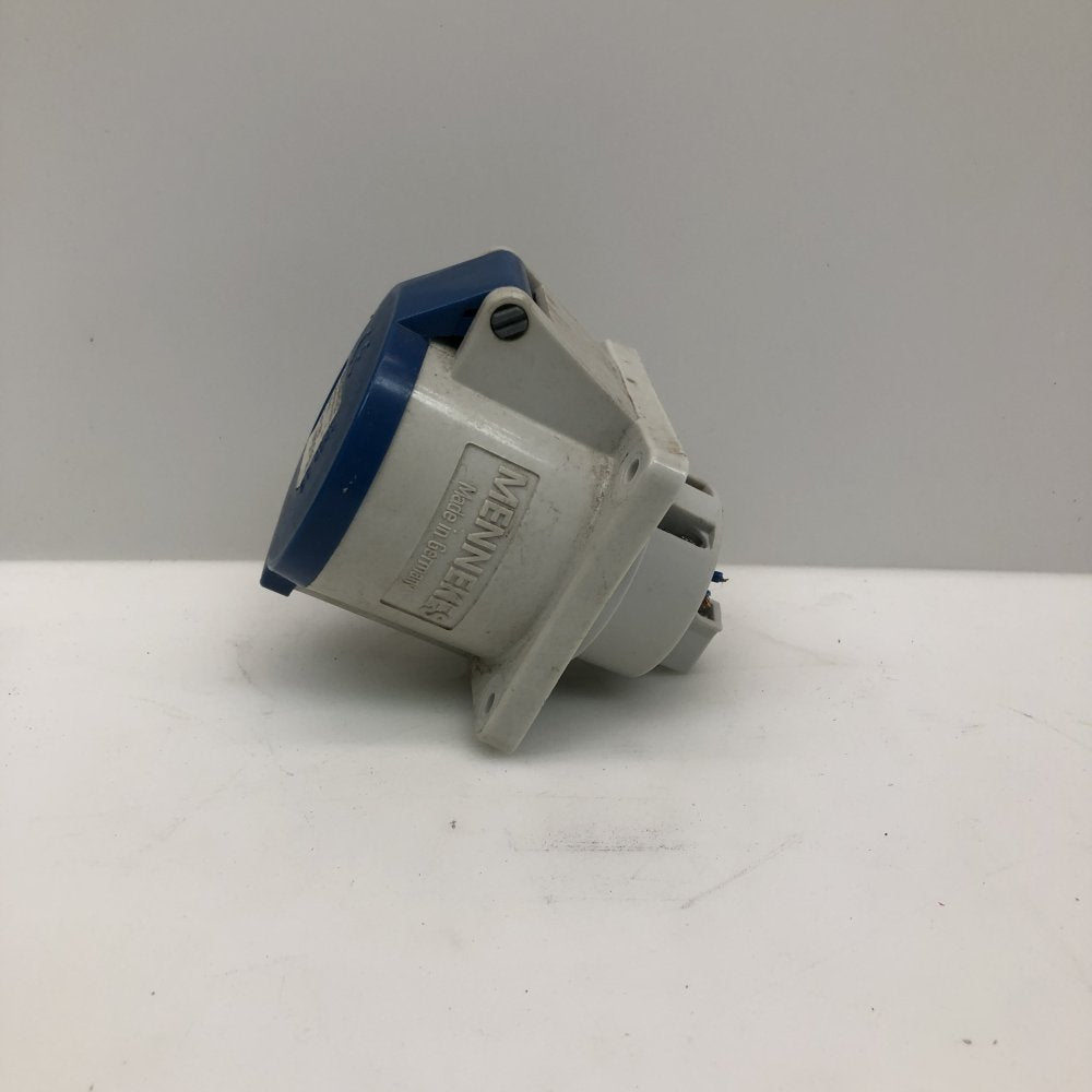 Mennekes Typ 1395 32A 200-250V 2P+E Panel Inlet IP44 Industrial Grey