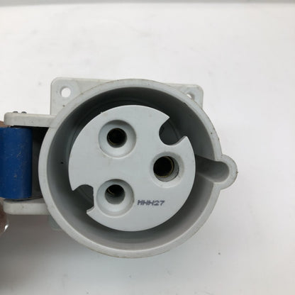 Mennekes Typ 1395 32A 200-250V 2P+E Panel Inlet IP44 Industrial Grey