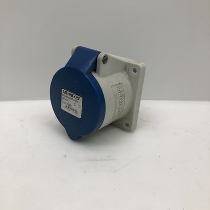 Mennekes Typ 1395 32A 200-250V 2P+E Panel Inlet IP44 Industrial Grey