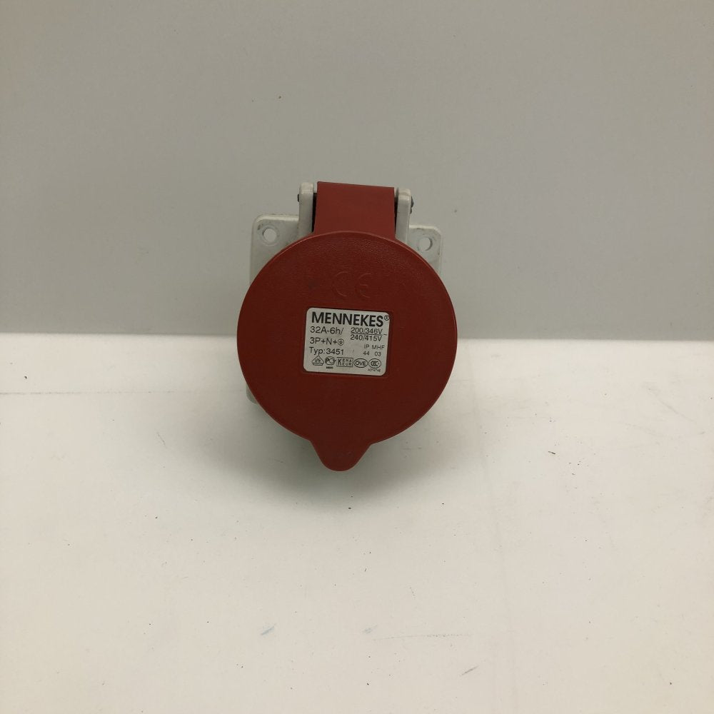 Mennekes Typ3451 32A 3P+N+E IEC Socket IP44 Industrial Panel Mount