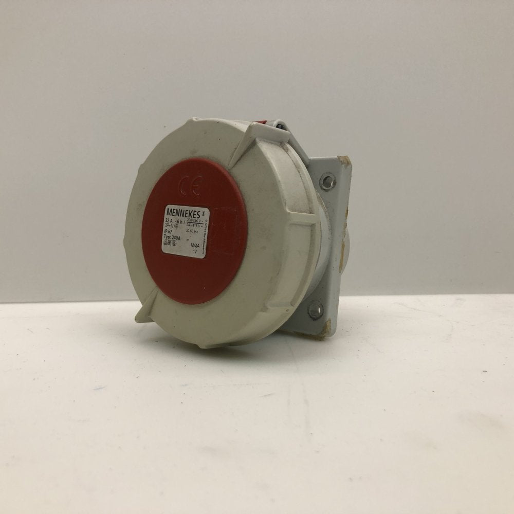 MENNEKES 32A 3P+N+E IP67 Power Inlet Socket 240/415V Industrial Panel