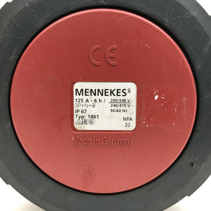 MENNEKES Typ1461 Industrial Power Inlet 125A IP67 3P+N+E Panel Mount