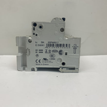 Siemens 5SP4492-7 4 Pole MCB 125A 400V C Curve Industrial DIN Rail
