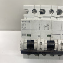 Siemens 5SP4492-7 4 Pole MCB 125A 400V C Curve Industrial DIN Rail