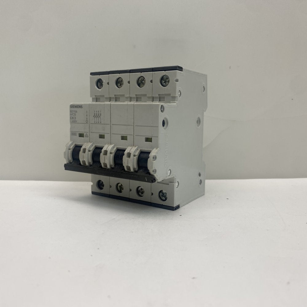 Siemens 5SY64 4 Pole 63A 400V Miniature Circuit Breaker Industrial