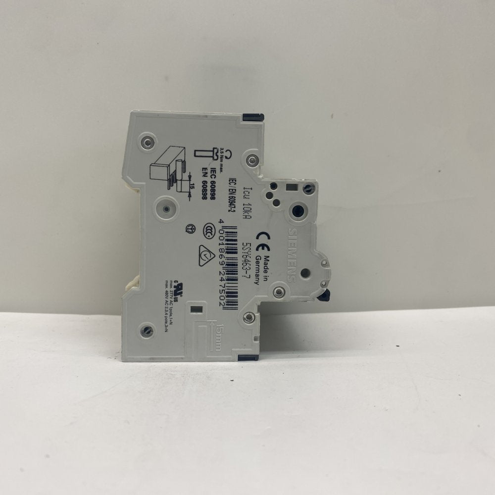 Siemens 5SY64 4 Pole 63A 400V Miniature Circuit Breaker Industrial
