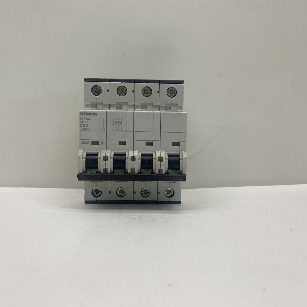 Siemens 5SY64 4 Pole 63A 400V Miniature Circuit Breaker Industrial