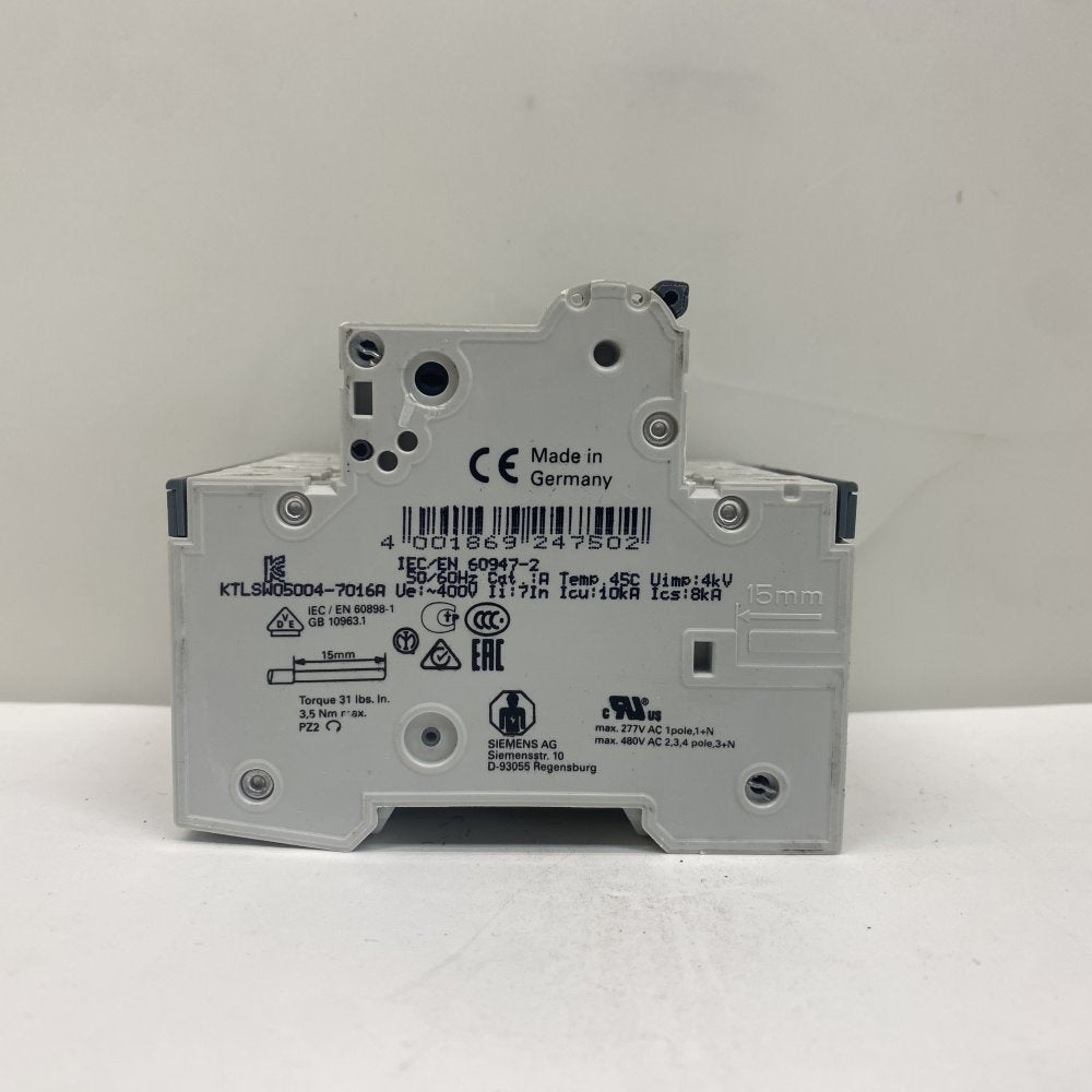 Siemens 5SY6463-7 4P 63A 400V Industrial Mini Circuit Breaker DIN Rail Compact