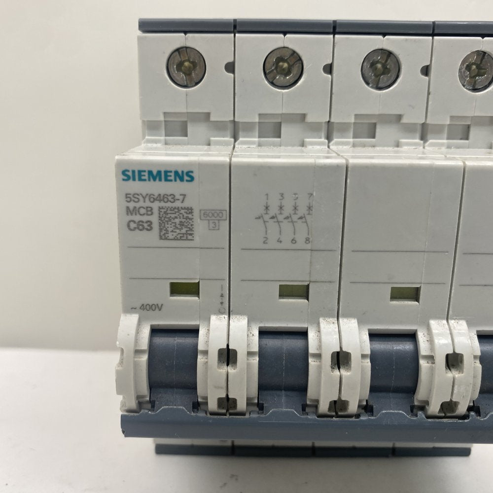 Siemens 5SY6463-7 4P 63A 400V Industrial Mini Circuit Breaker DIN Rail Compact