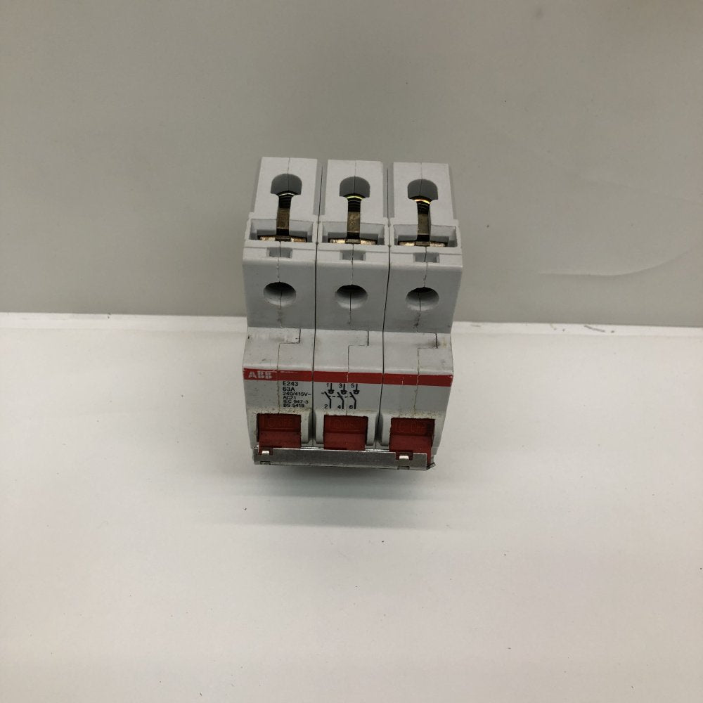 ABB E243 63A 3 Pole MCB 240-415V DIN Rail Industrial Circuit Breaker