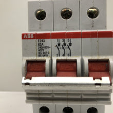 ABB E243 63A 3 Pole MCB 240-415V DIN Rail Industrial Circuit Breaker