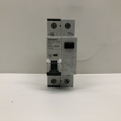 Siemens RCBO 5SU1 354-1KK10 230V 10A 30mA DIN Rail Compact Germany
