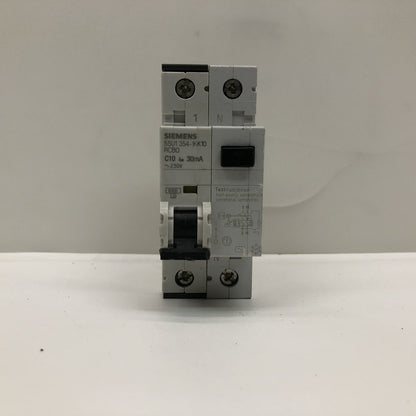 Siemens RCBO 5SU1 354-1KK10 230V 10A 30mA DIN Rail Compact Germany