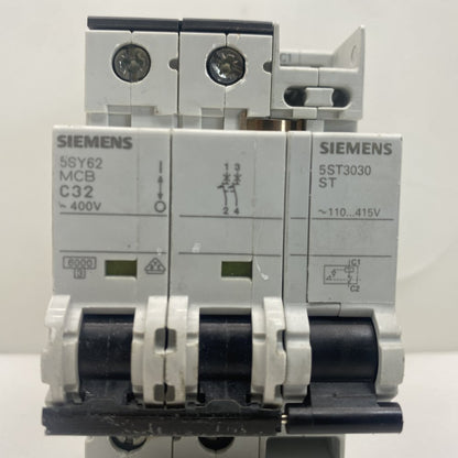 Siemens 5SY62 5ST3030 3P 32A 110-415V Shunt Trip MCB Circuit Breaker