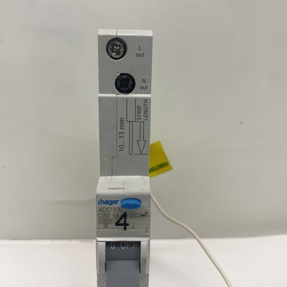 Hager ADC132 32A 30mA Industrial RCBO Breaker DIN Rail 3 Pack