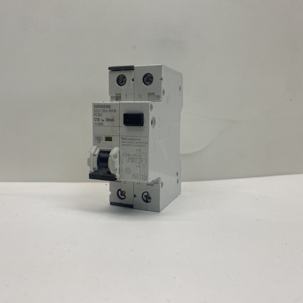 Siemens 5SU1 354-1KK16 RCBO C16 30mA Industrial DIN Rail Protection