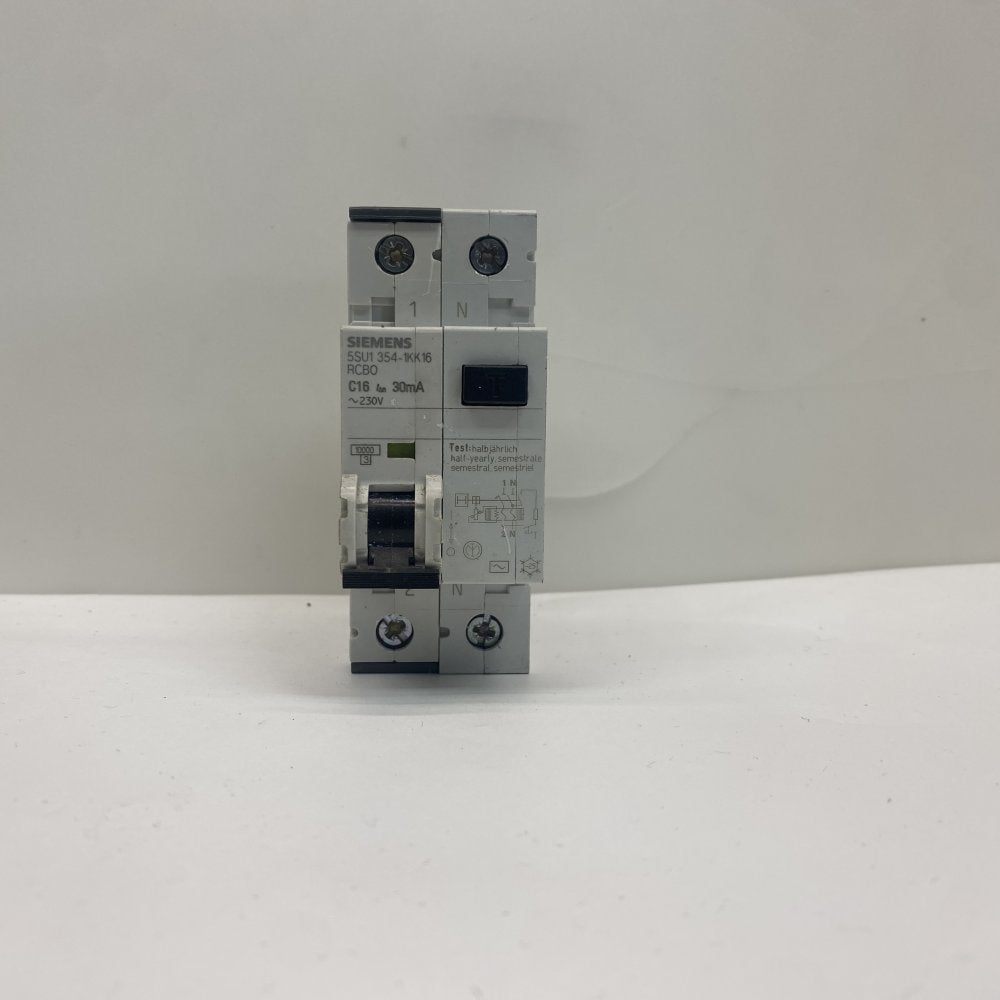 Siemens 5SU1 354-1KK16 RCBO C16 30mA Industrial DIN Rail Protection